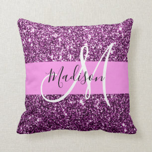 Coussin Glam Pink & Purple Parties scintillant Sparkings N