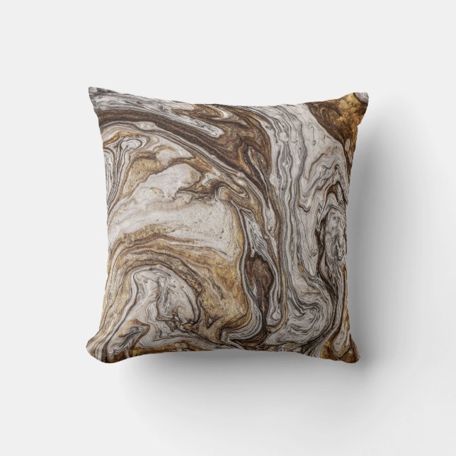 Coussin glamour 001 couleurs marron liquide (Recto)