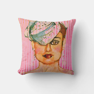 Coussin Glamour Art Paris Mannequin de Mode Haute Couture