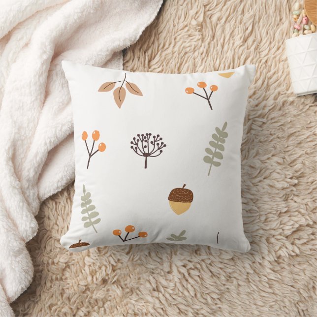 Coussin Glands et Baies d'Automne (Couverture)