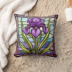 Coussin Glass violet Iris