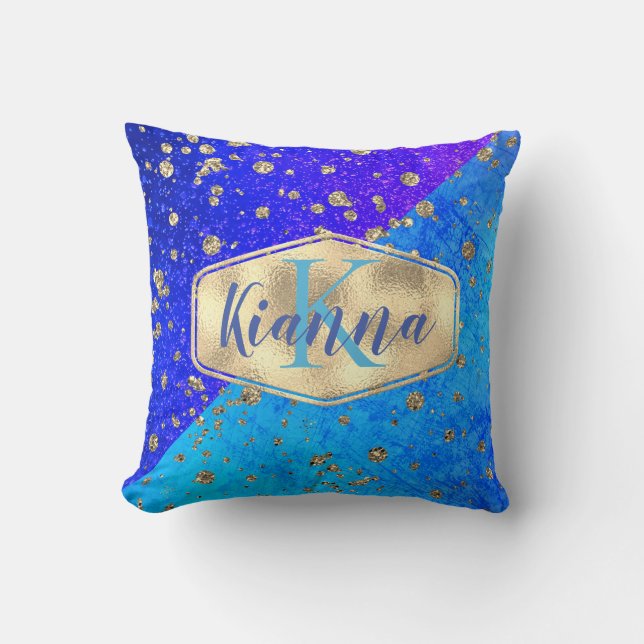 Coussin Glittery Dreamy Blue monogram (Recto)