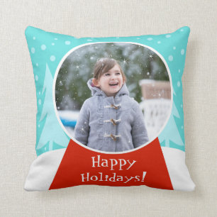 Coussin Globe des neiges - Photo de vacances Jeu d'oreille