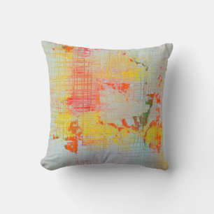 Coussin Globetrotter 16 x 16 Poly Throw Pillow