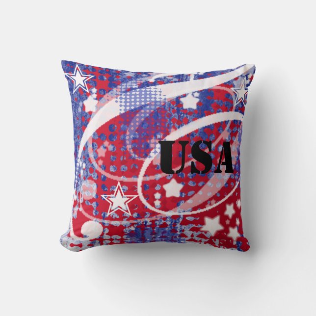 Coussin Gloire rouge, blanche et bleue Personnalisée (Recto)