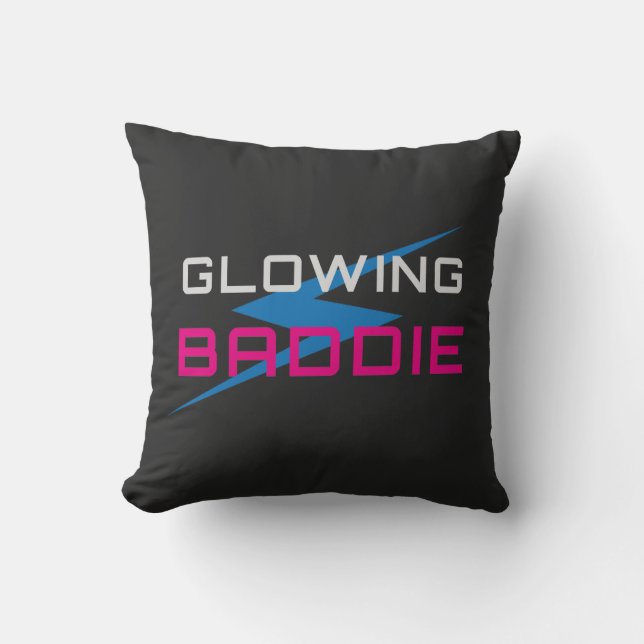 Coussin Glowing Baddie Neon Aesthetic (Recto)