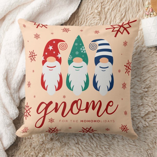 Coussin Gnome de Noël Hygge pour les fêtes de neige (Couverture)