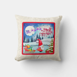 Coussin Gnome De Noël Neige Et Père Noël Dons De Soupirs D