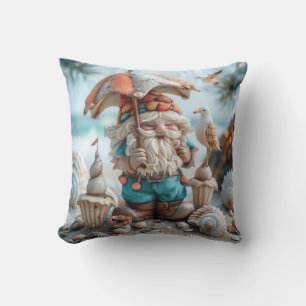 Coussin Gnome de plage avec parapluie