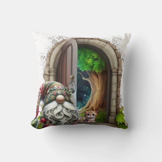 Coussin Gnome des bois et lettre A des bois (Recto)