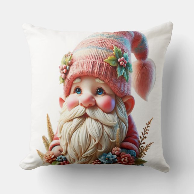Coussin Gnome en fleurs  (Recto)