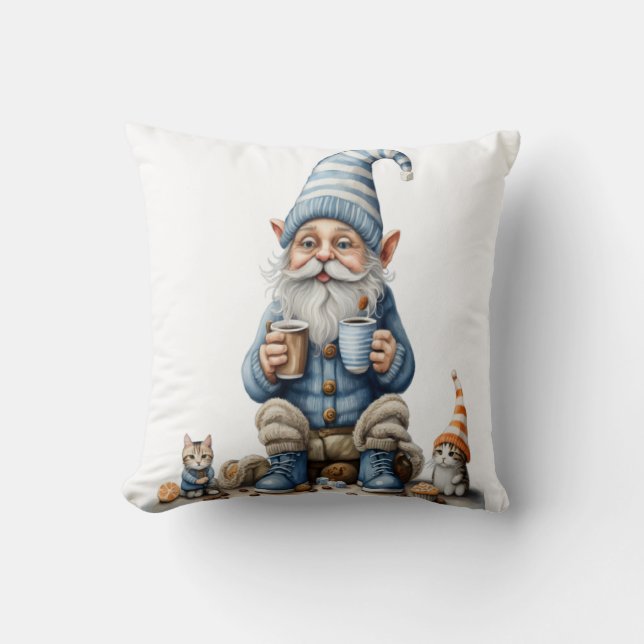 Coussin Gnome et saison d'hiver (Recto)