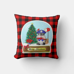 Coussin Gnome et Snowman Mail Carrier Snow Globe