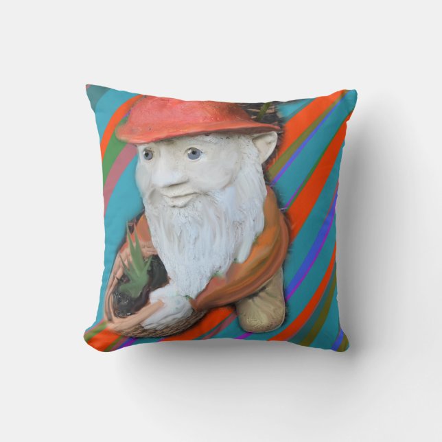 Coussin Gnome Gardener En Méditation (Recto)