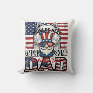 Coussin Gnome Papa Patriotique Vintage Vector Design de T-
