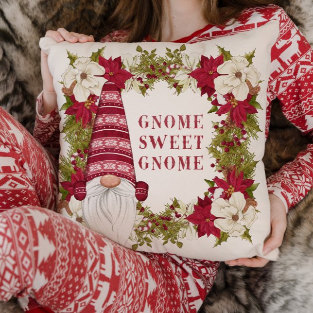 Coussin Gnome rouge et blanc pour les fêtes Noël (Créateur téléchargé)