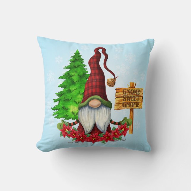 Coussin Gnome Sweet Gnome Winter Thon (Recto)