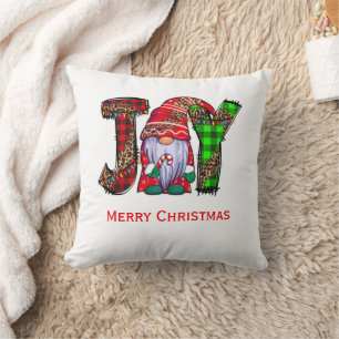 Coussin Gnomes de Joie Personnalisés Joyeux Noël 