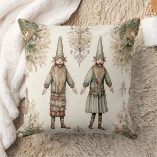 Coussin Gnomes de la forêt fantaisiste & Botanique (1)
