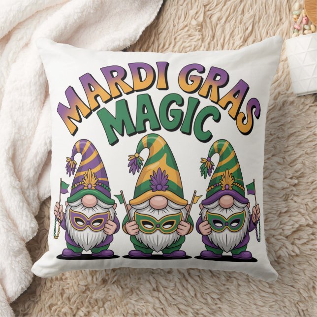 Coussin Gnomes de la Magie de Mardi Gras (Couverture)