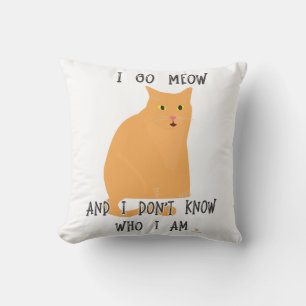 Coussin Go Meow Funny Chat Drôle Art Toote Citation
