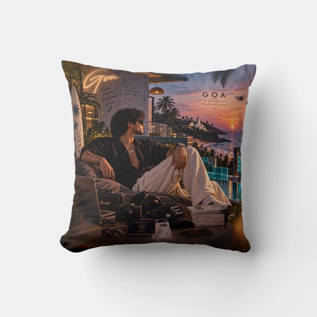 Coussin Goa • Un État d'Esprit Différent • Mêmes Personnes (Recto)