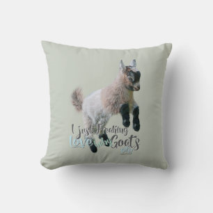 Coussin GOAT LOVE   Je viens de freaking LOVE Baby Chèvres