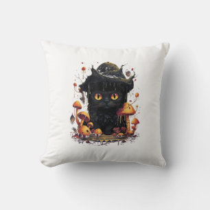 Coussin Goblincore esthétique et Cottagecore sous champign