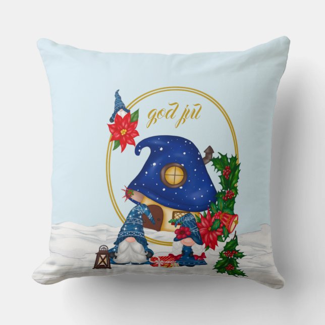 Coussin God Jul Swedish Gnomes (Recto)