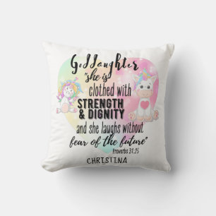 Coussin Godgirl Cadeau Motivation Encouragement NOMMÉ