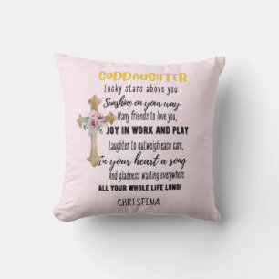 Coussin Godgirl Cadeau Motivation Encouragement NOMMÉ