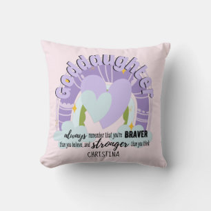 Coussin Godgirl Cadeau Motivation Encouragement NOMMÉ