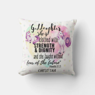 Coussin Godgirl Cadeau Motivation Encouragement NOMMÉ