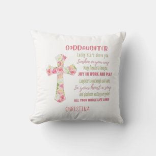Coussin Godgirl Cadeau Motivation Encouragement NOMMÉ