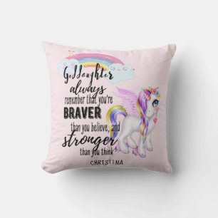 Coussin Godgirl Cadeau Motivation Encouragement NOMMÉ