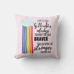 Coussin Godgirl Cadeau Motivation Encouragement NOMMÉ