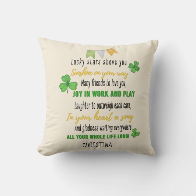 Coussin Godgirl Cadeau Motivation Encouragement NOMMÉ (Recto)
