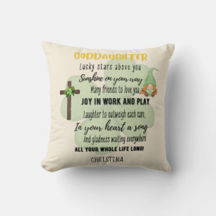 Coussin Godgirl Cadeau Motivation Encouragement NOMMÉ