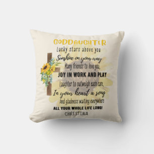 Coussin Godgirl Cadeau Motivation Encouragement NOMMÉ