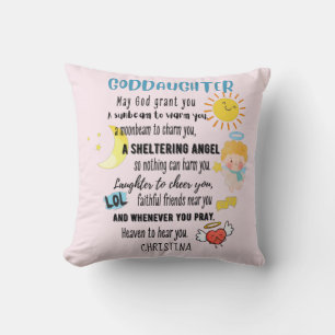 Coussin Godgirl Cadeau Motivation Encouragement NOMMÉ