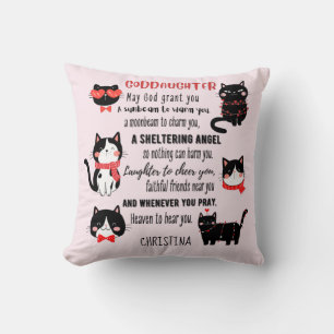 Coussin Godgirl Cadeau Motivation Encouragement NOMMÉ