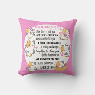 Coussin Godgirl Cadeau Motivation Encouragement NOMMÉ