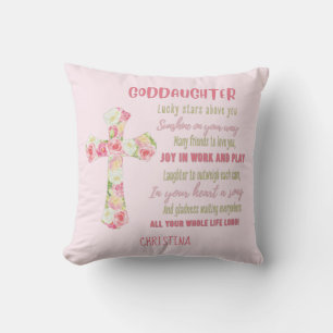 Coussin Godgirl Cadeau Motivation Encouragement NOMMÉ