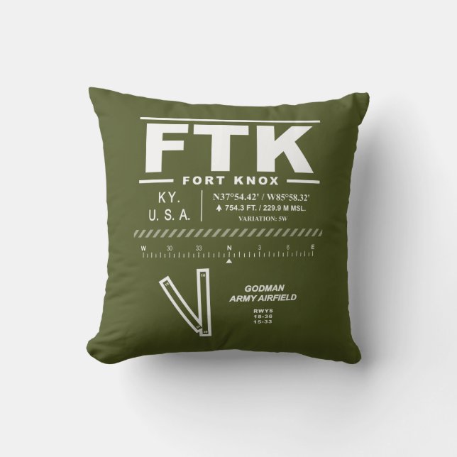 Coussin Godman Army Airfield FTK (Recto)