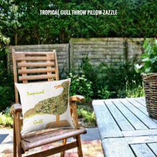 Coussin Goéland tropical