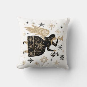 Coussin Gold Angel Stars Noël Carol Folkart