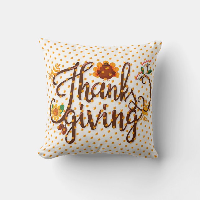 Coussin Gold Cadeau Thanksgiving Meilleur temps automne (Recto)