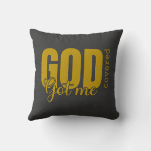Coussin Gold Dieu m'a fait couvrir - Christian basé sur la
