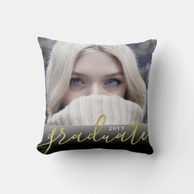 Coussin Gold Foil Black Ombre photo Keepsaké (Recto)