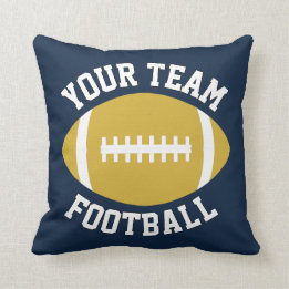 Coussin Gold Football Custom Nom de l'équipe et couleurs S